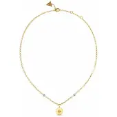 GUESS Monete JUBN02201JWYGT/U collier moderne plaqué or, (Acier inoxydable)