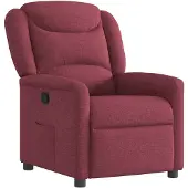 vidaXL Fauteuil relax rouge vin Tissu