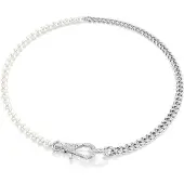 Swarovski Collier Dextera Pavé, Perles de Cristal, Rodium, (Rhodium)