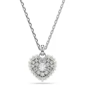 Swarovski Pendentif Hyperbola, C?Ur, Blanc, Métal Rhodié
