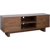 Oviala Meuble TV 160 cm scandinave bois foncé - Bowy