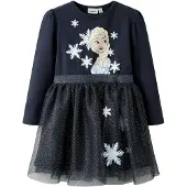 Name It Mini Osimi Frozen Tulle Long Sleeve Dress Bleu 7 Years Fille