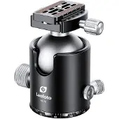 Leofoto Tête à bille HB-70 avec plaque de fixation rapide QP-70N (Tête sphérique), Tête de trépied, Noir