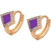 Faina Boucles d'oreilles or rose / violet