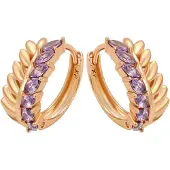 Faina Boucles d'oreilles or rose / lavande