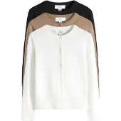 The Set Cardigan brocart / noir / blanc