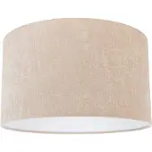 QAZQA Abat-jour en tissu marron clair rond 35/35/20