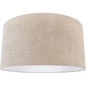 QAZQA Abat-jour en tissu marron clair rond 50/50/25