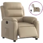 vidaXL Fauteuil relax électrique cappuccino brun similicuir