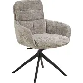 Giga Roger chaise de salle à manger avec accoudoirs gris.