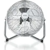 Sogo VEN-SS-21025, Ventilateur de sol industriel, Chrome, Métal, 30 cm, AC, 55 W