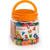 Miniland Magnetic Letters Capital 154 Units Multicolore Enfants