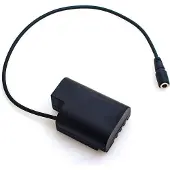 Caruba Panasonic DMW DCC12 décodage complet batterie factice (câble droit) (Batterie de l'appareil photo), Alimentation pour appareil photo, Noir
