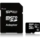 Silicon Power Elite - Carte mémoire flash (adaptateur microSDHC - SD inclus(e)) - 16 Go - Class 10 - microSDHC UHS-I