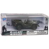 Newray Military Mission Jeep Willys Die-Cast Military Mission 1/32°