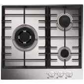 Airlux Table de cuisson gaz 60cm 3 feux inox - - AT635HIX -