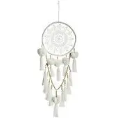 Atmosphera Déco murale Attrape Rêves Pompons H 56 cm