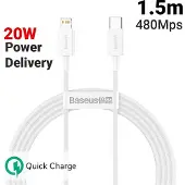 Baseus Kabel Usb-C Do Lightning Superior Series, 20W, Pd, 1.5M (Biały)