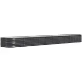 vidaXL Lit surélevé de jardin Acier galvanisé Anthracite