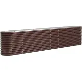 vidaXL -Pflanzer 332x40x68 cm Pulver -Stahlbraun