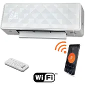 Warm Tech Chauffage électrique mural - 2000W - - Céramique - WiFi - 240V - Jusqu'à 50m3 - Blanc