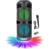 Inovalley Enceinte lumineuse Bluetooth KARAOKE 600W MAXISOUND