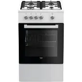 Beko Cuisinière gaz 68l 4 feux blanc - - FSG52000DWC -