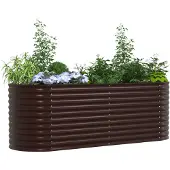 vidaXL Lit surélevé Marron 240 x 80 x 81 cm Acier