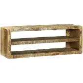 vidaXL Meuble TV avec étagère Marron 100 x 32 x 36 cm Bois massif Mango