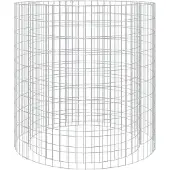 vidaXL Foyer en gabion Ø 100 cm fer galvanisé