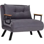 Hannah Home , Sando Single - Grey, Canapés-lits, Canapé-lit 1 place, Gris, Polyester, 67 x 78 x 78 x cm