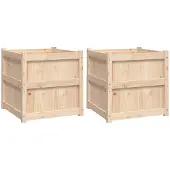 vidaXL Jardinières 2 pcs bois de pin massif