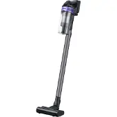 Samsung VS20B75B1R4, aspirateur balai 2 en 1, sans sac, noir, chromé, violet, rectangulaire, pour surfaces sèches, avec système multiciclonique