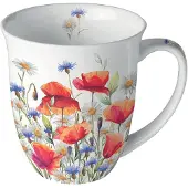 Ambiente Tasse En Porcelaine Fine Coquelicots Et Bleuets