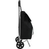 vidaXL Chariot de courses noir 35 x 28 x 92 cm en tissu Oxford