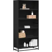 vidaXL Bibliothèque noir 80,5x35x170,5 cm bois d'ingénierie