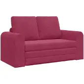 vidaXL Canapé-lit vin rouge 148 x 71 x 83 cm velours