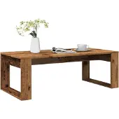 vidaXL Table basse imitation vieux bois 102x50x35 cm Bois composite