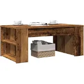 vidaXL Table basse imitation vieux bois 102x55x42 cm Bois composite