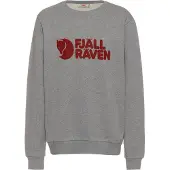 Fjällräven - Sweat en coton biologique - Fjällräven Logo Sweater M Grey Melange en Coton - Taille M - Gris