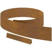 vidaXL Bordure de jardin, 450 x 0,05 x 15 cm, acier résistant aux intempéries, aspect rouille