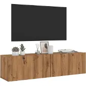 vidaXL Armoire TV Artisan-Chêne 120x30x30 cm Bois composite