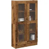vidaXL Buffet haut vieux bois 82,5x30,5x150 cm bois d'ingénierie