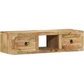 vidaXL Armoire TV murale 100x32x25 cm Bois massif rugueux Mango