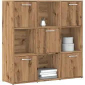 vidaXL Bibliothèque chêne artisanal 90x28x90 cm bois d'ingénierie
