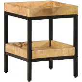 vidaXL Table d'appoint Marron 35 x 35 x 45 cm bois de manguier massif