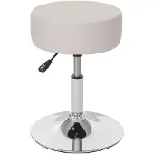 Mendler Tabouret HWC-C22, hauteur réglable, Ø 35 cm similicuir crème