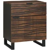 vidaXL Armoire de chevet 50x33x60 cm en bois massif noyer