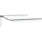 vidaXL Armature d'auvent blanche 350 x 250 cm en polyester avec revêtement PU