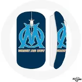 CAPACHEAP Souris Sans Fil Olympique de marseille OM logo bleu